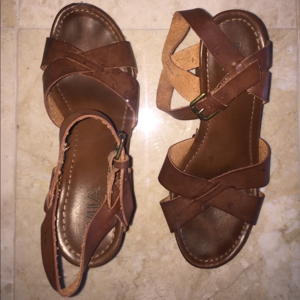 Mia chunky heel wedges